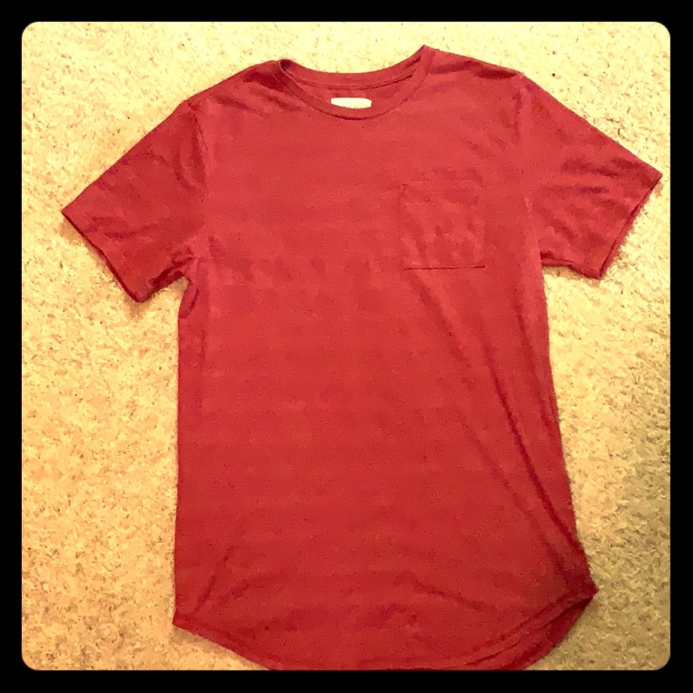 On The Byas red shirt.